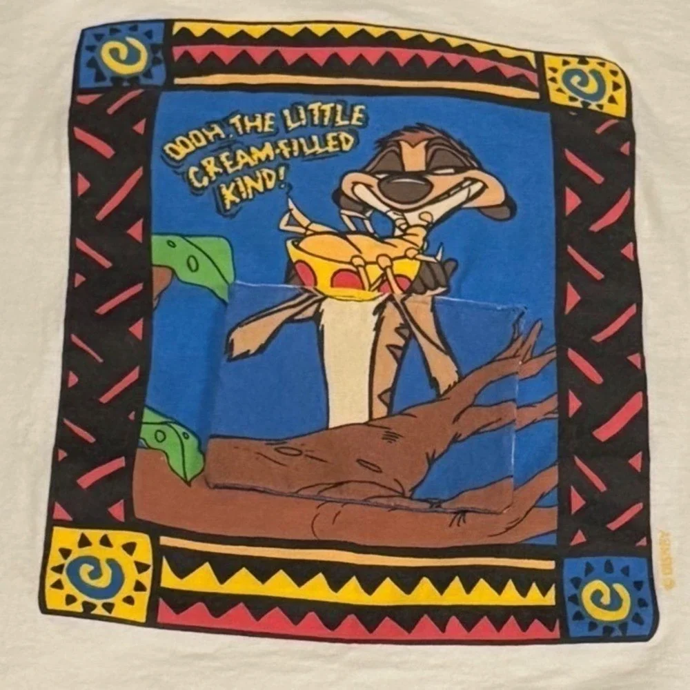 Vintage 1994 Disney Lion King Lift Flap Timon 2pc Kids Set Collectors Rare AOP